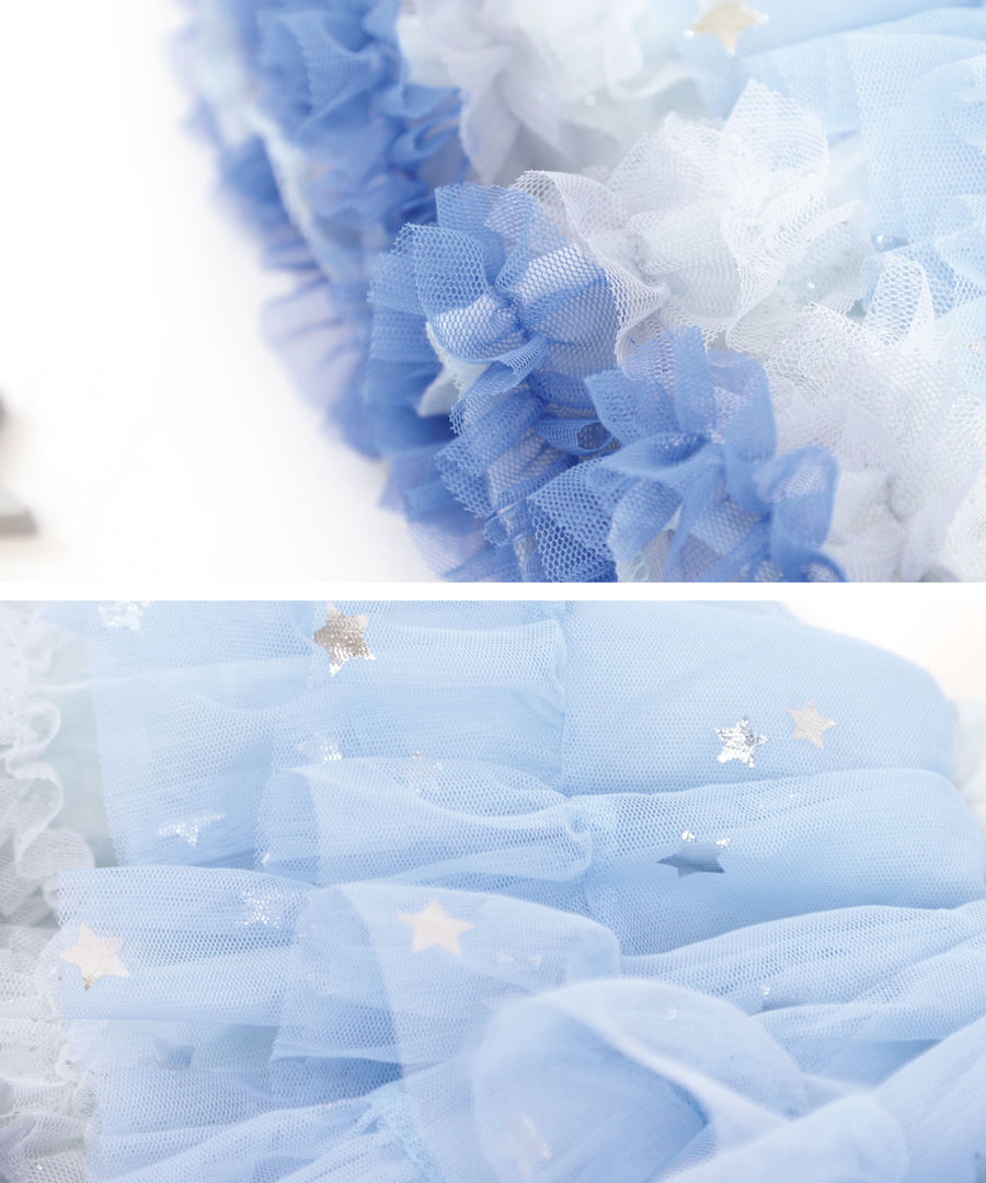 Japanese children's clothing panpantutu twinkle twinkle star aquamarine tutu skirt 70-140cm girls newborn baby summer SKIRTS 