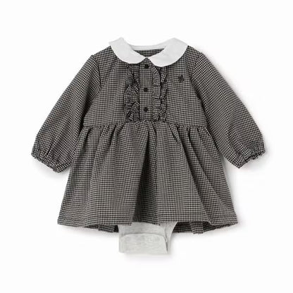 日本童裝 pe#main x【POLO BCS】襯衫連衣 70-80cm 女童款 初生嬰兒 秋季 Jumpsuit