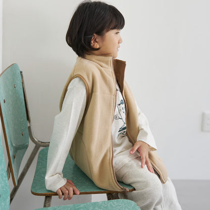 日本童裝 b・R# 2Way 雙面兩著 背心外套 100-150cm 男童款 冬季 OUTERWEAR 【日本預售：2026年9月中旬】