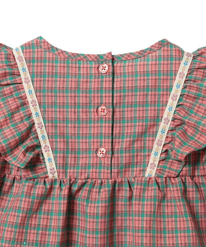 Japanese children's clothing BEAMS mini small flying sleeve top 90-150cm girls summer TOPS 