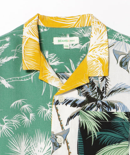 Japanese children's clothing BEAMS mini vacation style shirt 90-150cm boys' summer TOPS 