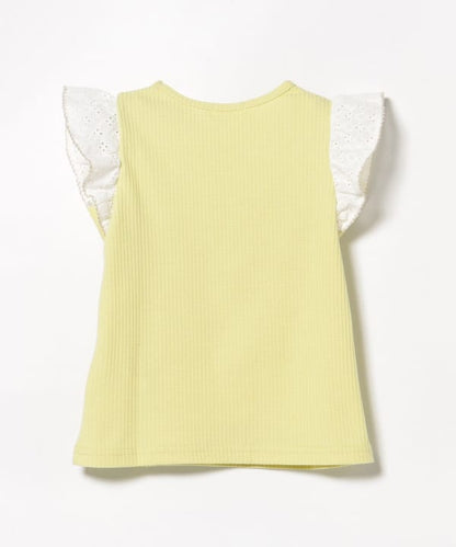 Japanese children's clothing BEAMS mini small flying sleeve top 90-150cm girls summer TOPS 