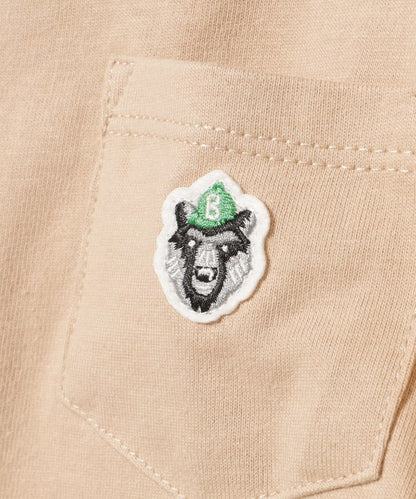 Japanese children's clothing BEAMS mini Bear pattern top 90-150cm boys' summer TOPS 