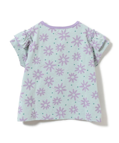 Japanese children's clothing BEAMS mini floral top 90-150cm girls summer TOPS 