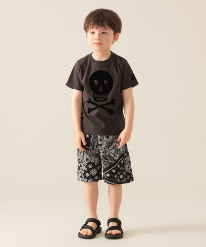 Japanese children's clothing BEAMS mini skull top 90-150cm boys' summer TOPS 