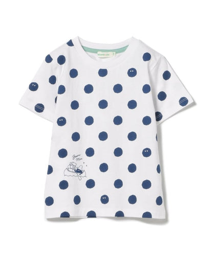 Japanese children's clothing BEAMS mini polka dot top 90-150cm girls summer TOPS 