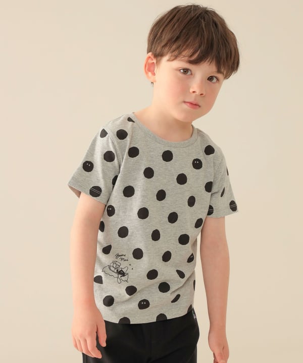 Japanese children's clothing BEAMS mini polka dot top 90-150cm girls summer TOPS 