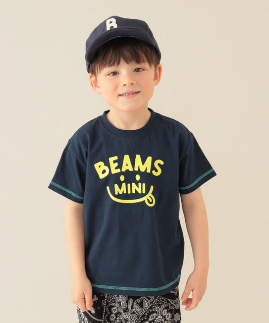 Japanese children's clothing BEAMS mini parent-child short-sleeved tops 90-130cm boys'/girls' summer TOPS 