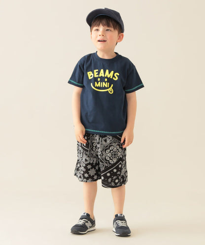 Japanese children's clothing BEAMS mini parent-child short-sleeved tops 90-130cm boys'/girls' summer TOPS 