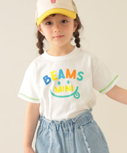 Japanese children's clothing BEAMS mini parent-child short-sleeved tops 90-130cm boys'/girls' summer TOPS 
