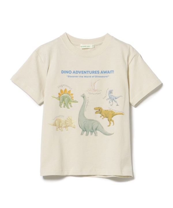 Japanese children's clothing BEAMS mini dinosaur print top 90-150cm boys' summer TOPS 