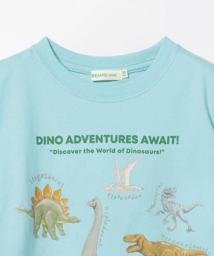 Japanese children's clothing BEAMS mini dinosaur print top 90-150cm boys' summer TOPS 