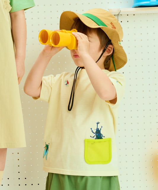 Japanese children's clothing BEAMS mini insect pattern top 90-130cm boys' summer TOPS 