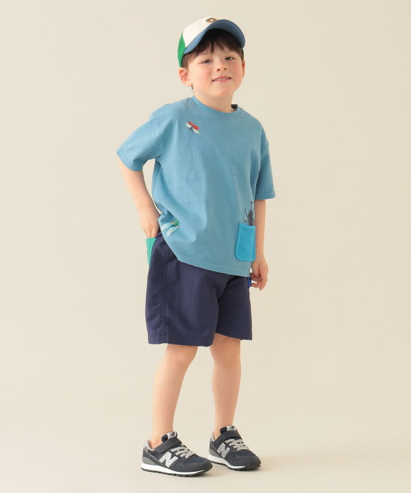 Japanese children's clothing BEAMS mini insect pattern top 90-130cm boys' summer TOPS 