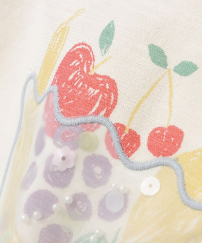 Japanese children's clothing BEAMS mini cute tops 90-150cm girls summer TOPS 