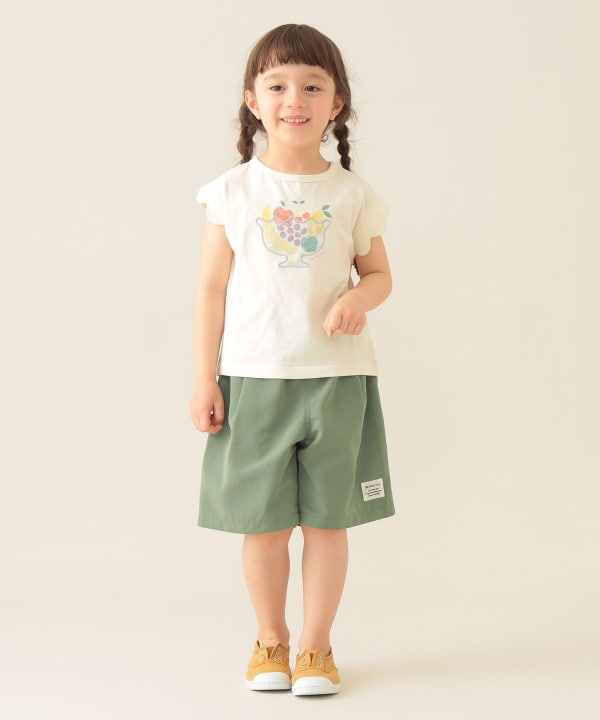 Japanese children's clothing BEAMS mini cute tops 90-150cm girls summer TOPS 