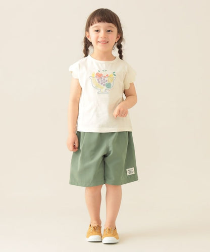 Japanese children's clothing BEAMS mini cute tops 90-150cm girls summer TOPS 