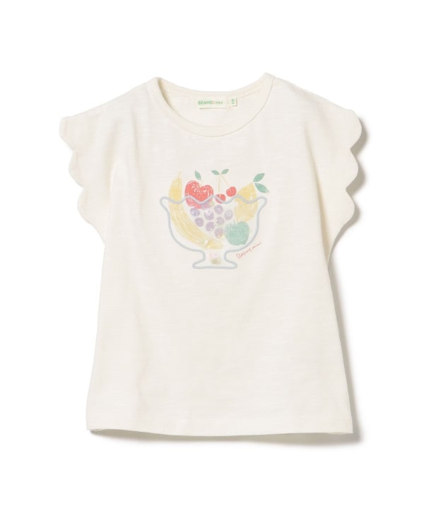 Japanese children's clothing BEAMS mini cute tops 90-150cm girls summer TOPS 