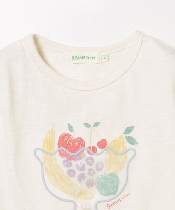 Japanese children's clothing BEAMS mini cute tops 90-150cm girls summer TOPS 