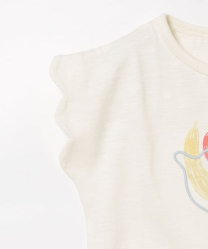 Japanese children's clothing BEAMS mini cute tops 90-150cm girls summer TOPS 