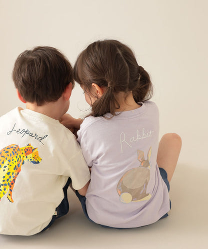 Japanese children's clothing BEAMS mini animal pattern tops 90-150cm boys/girls summer TOPS 