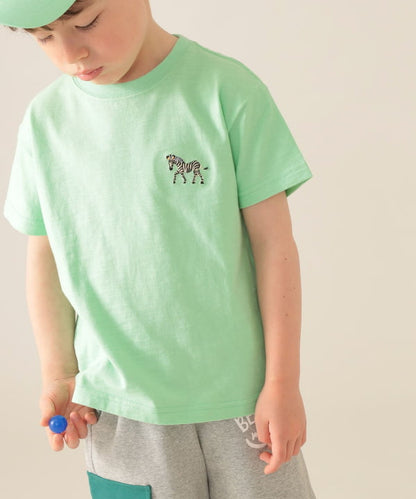 Japanese children's clothing BEAMS mini animal pattern tops 90-150cm boys/girls summer TOPS 
