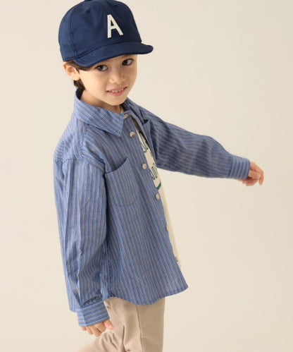 Japanese children's clothing BEAMS mini shirt 90-150cm boys' summer TOPS interview/banquet/performance 