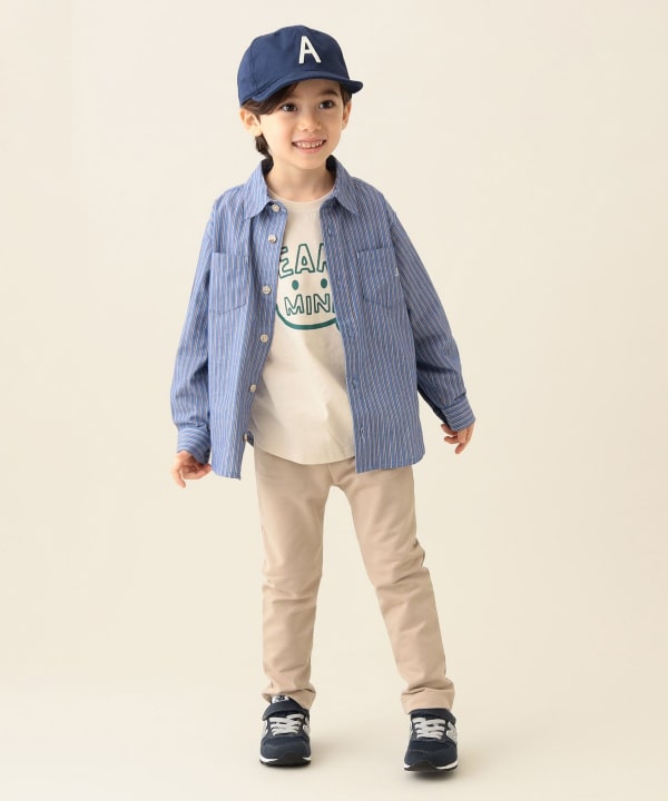 Japanese children's clothing BEAMS mini shirt 90-150cm boys' summer TOPS interview/banquet/performance 