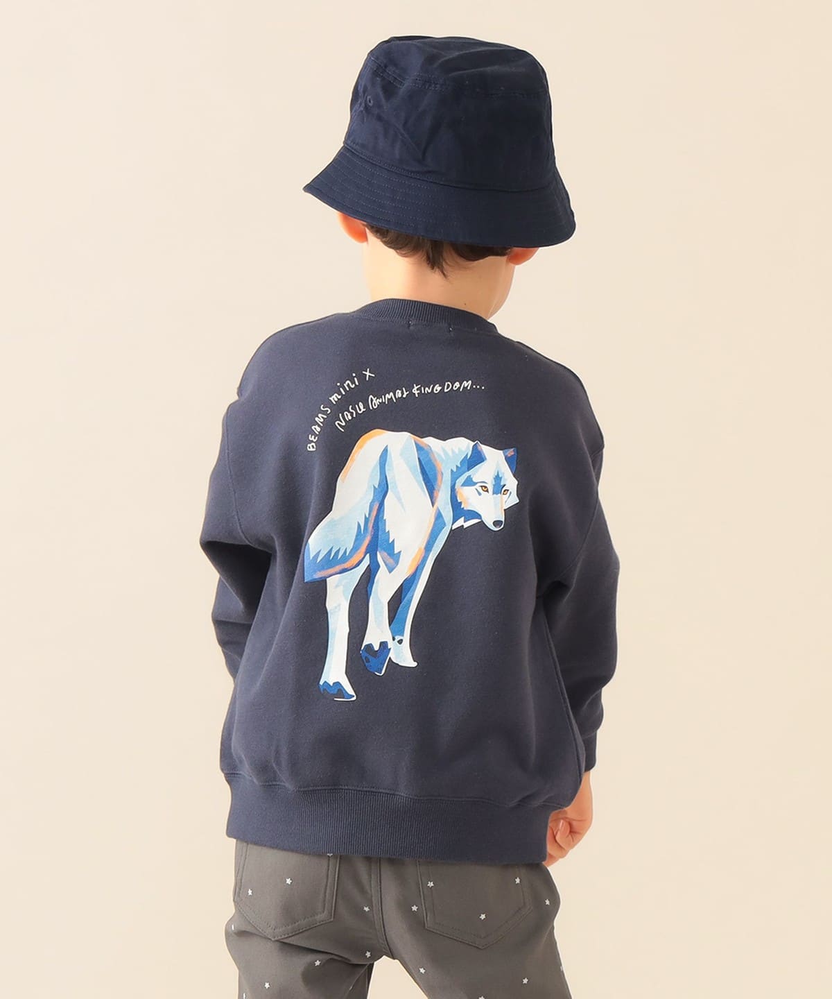 日本童裝 BEAMS mini 【COLLABORATION】那須どうぶつ王国 動物屁屁印花衛衣 90-150cm 男童款/女童款 秋冬季 TOPS