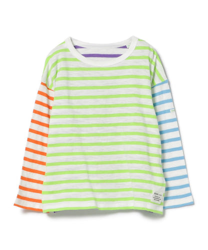 Japanese children's clothing BEAMS mini striped top 90-150cm boys/girls summer TOPS 