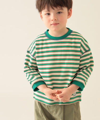 Japanese children's clothing BEAMS mini striped top 90-150cm boys' summer TOPS 