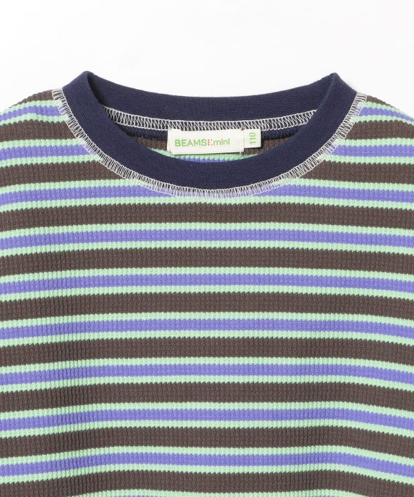 Japanese children's clothing BEAMS mini striped top 90-150cm boys' summer TOPS 