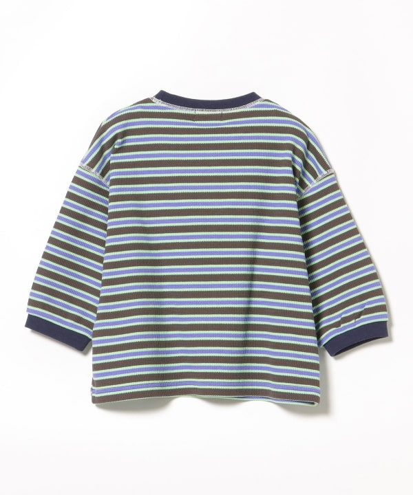 Japanese children's clothing BEAMS mini striped top 90-150cm boys' summer TOPS 