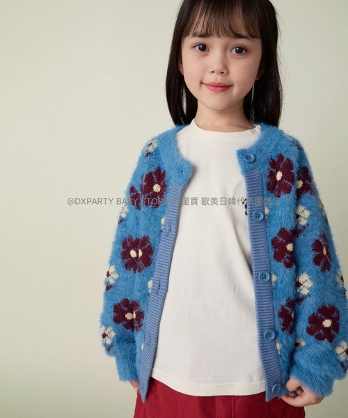 日本童裝 BEAMS mini 花花毛絨冷外套 90-150cm 女童款 秋季 OUTERWEAR 【日本預售：2024年10月下旬】