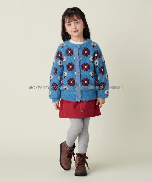 日本童裝 BEAMS mini 花花毛絨冷外套 90-150cm 女童款 秋季 OUTERWEAR 【日本預售：2024年10月下旬】