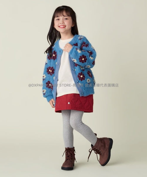 日本童裝 BEAMS mini 花花毛絨冷外套 90-150cm 女童款 秋季 OUTERWEAR 【日本預售：2024年10月下旬】