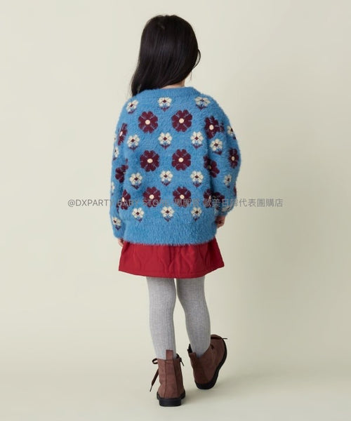 日本童裝 BEAMS mini 花花毛絨冷外套 90-150cm 女童款 秋季 OUTERWEAR 【日本預售：2024年10月下旬】