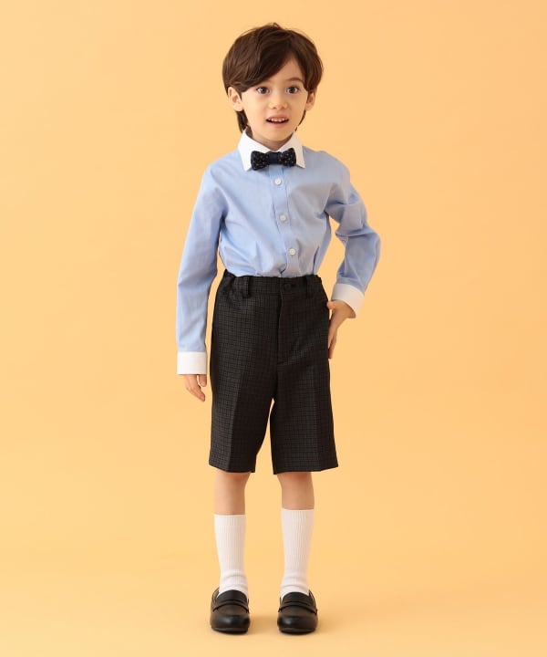 Japanese children's clothing BEAMS mini suit three-piece suit with tie 110-130cm boys' summer outerwear tops pants interviews/banquets/performances 