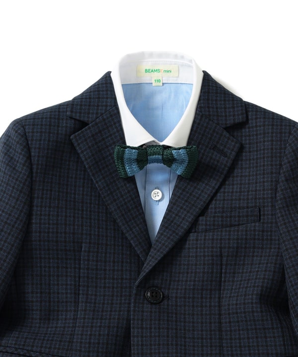 Japanese children's clothing BEAMS mini suit three-piece suit with tie 110-130cm boys' summer outerwear tops pants interviews/banquets/performances 