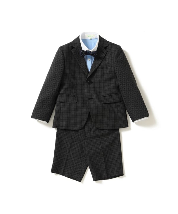 Japanese children's clothing BEAMS mini suit three-piece suit with tie 110-130cm boys' summer outerwear tops pants interviews/banquets/performances 