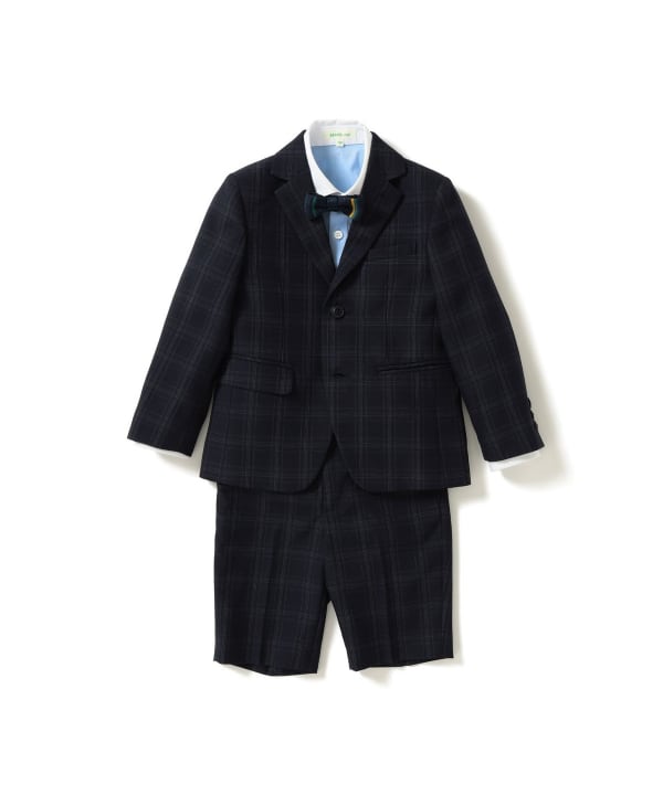 Japanese children's clothing BEAMS mini suit three-piece suit with tie 110-130cm boys' summer outerwear tops pants interviews/banquets/performances 