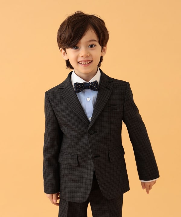 Japanese children's clothing BEAMS mini suit three-piece suit with tie 110-130cm boys' summer outerwear tops pants interviews/banquets/performances 