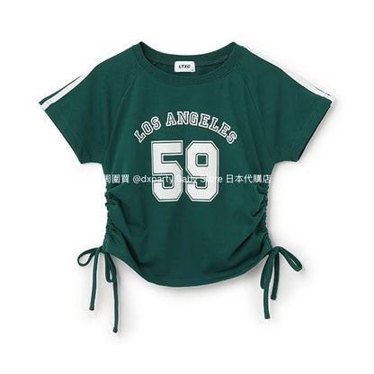 Lovetoxic Japanese children's clothing drawstring top 130-170cm girls summer TOPS 