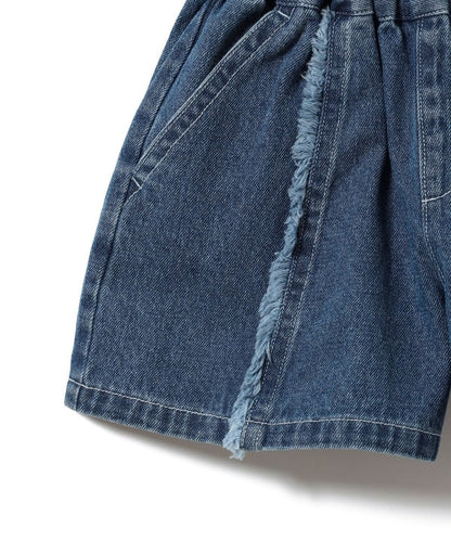 Japanese children's clothing BEAMS mini denim culottes 90-150cm girls summer PANTS 