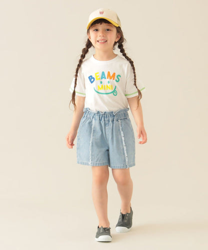 Japanese children's clothing BEAMS mini denim culottes 90-150cm girls summer PANTS 