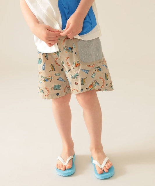Japanese children's clothing BEAMS mini mesh pocket shorts 90-150cm boys' summer PANTS 