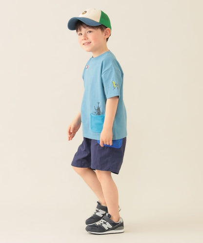 Japanese children's clothing BEAMS mini mesh pocket shorts 90-150cm boys' summer PANTS 
