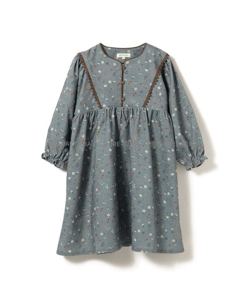 日本童裝 BEAMS mini 碎花連身裙 90-150cm 女童款 秋季 DRESSES