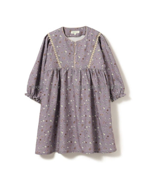 日本童裝 BEAMS mini 碎花連身裙 90-150cm 女童款 秋季 DRESSES