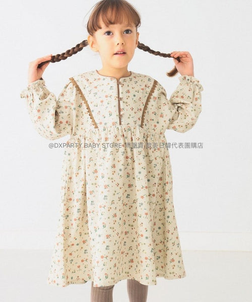 日本童裝 BEAMS mini 碎花連身裙 90-150cm 女童款 秋季 DRESSES